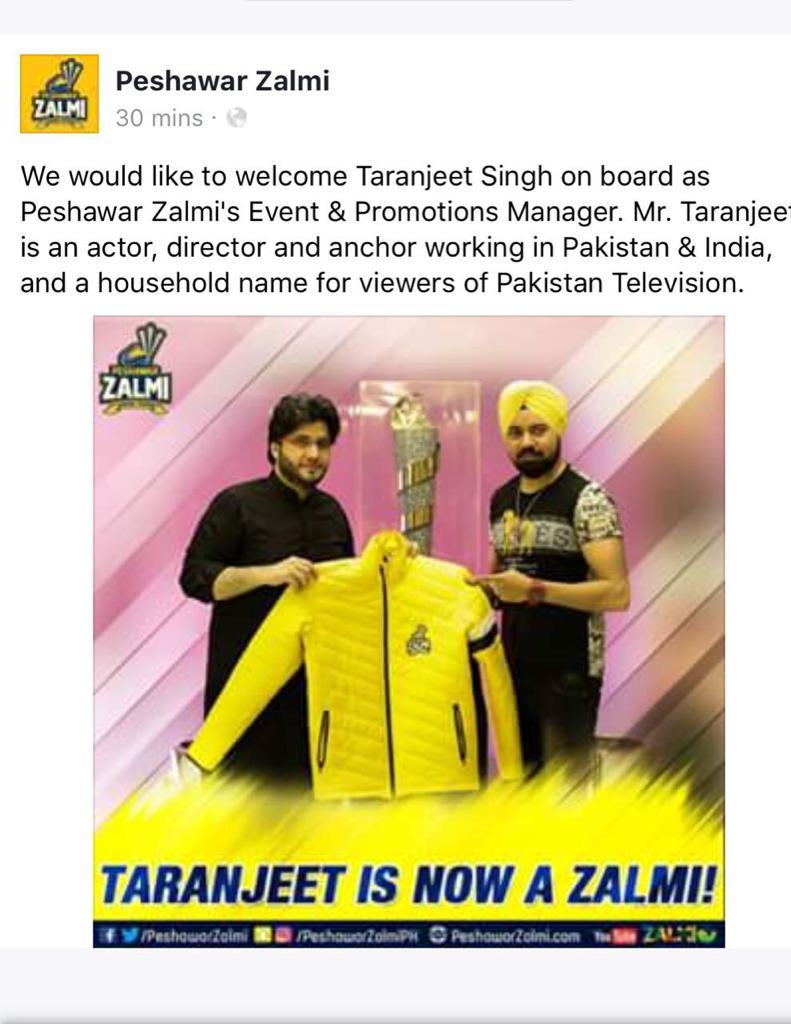 Peshawar Zalmi Announcement